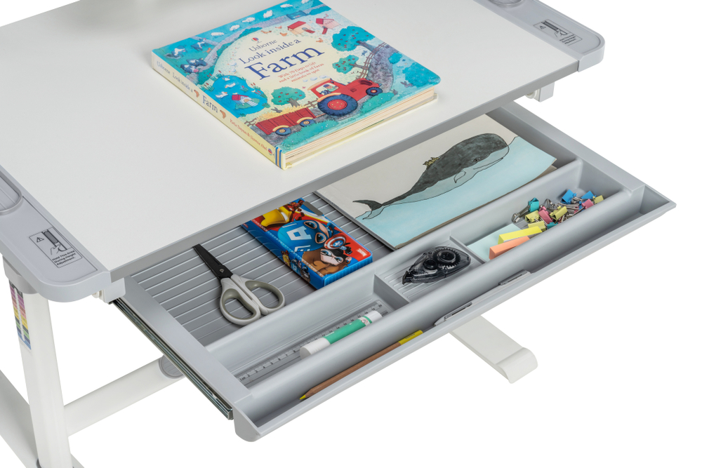 Комплект растущей детской мебели Cubby Lupin парта + стул + выдвижной ящик + подставка + лампа