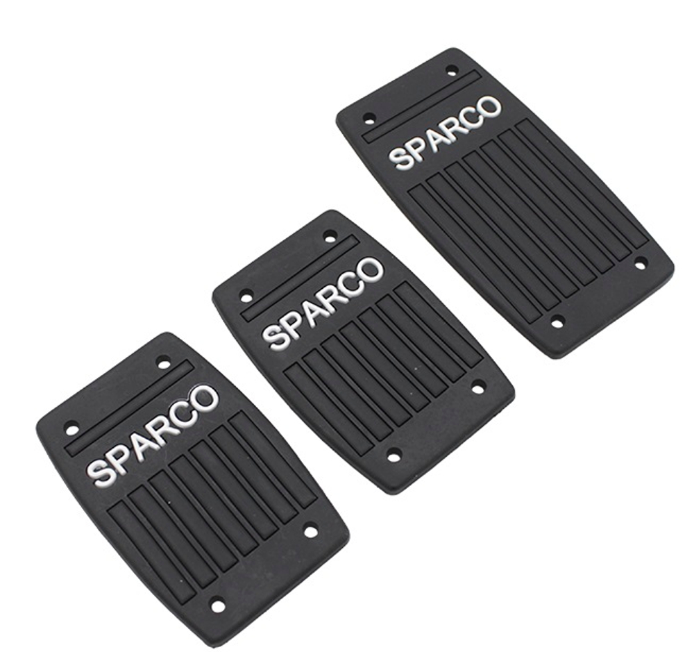 Накладки на педали NTS-AUTO 069 Sparco - Черные PEDAL-069-BLACK (кт 3шт)