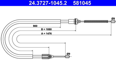 ATE - 24372710452-ATE - Cable Pull, parking brake