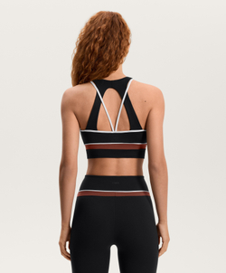 Oysho Топ Comfortlux с окантовкой, черный