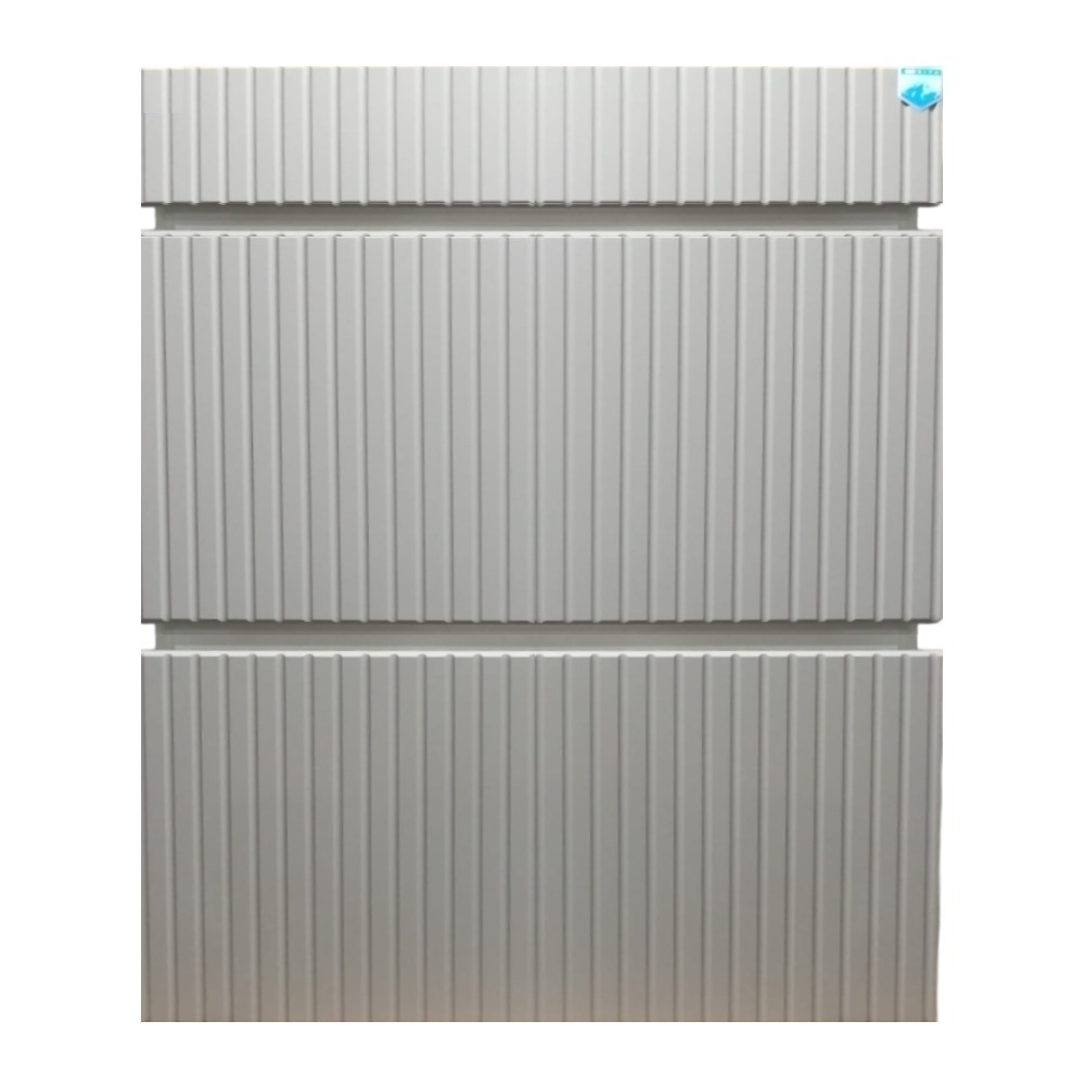 Тумба Style Геометрия Вертикаль X2 60, напольная, 2 ящик, серый