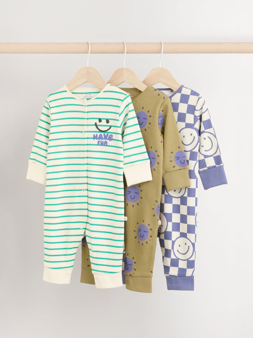 Комбинезон / Cлип для малышей Next B41-214, 3 шт., Фиолетовый, Зеленый