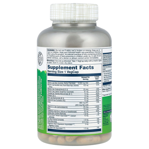 Solaray, Once Daily, Мультивитамины с высокой энергией, 120 вегетарианских капсул