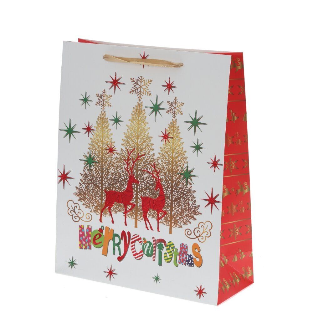 GAEM Пакет подарочный (бумага 210г/м2, блок 12шт), L26 W10 H32 см, 4в.