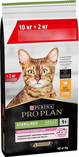 Pro Plan Adult Sterilised Курица Сухой корм для взрослых стерилизованных кошек 12 кг