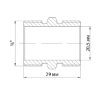 Ниппель 3/4'' нар/нар VRT® никель