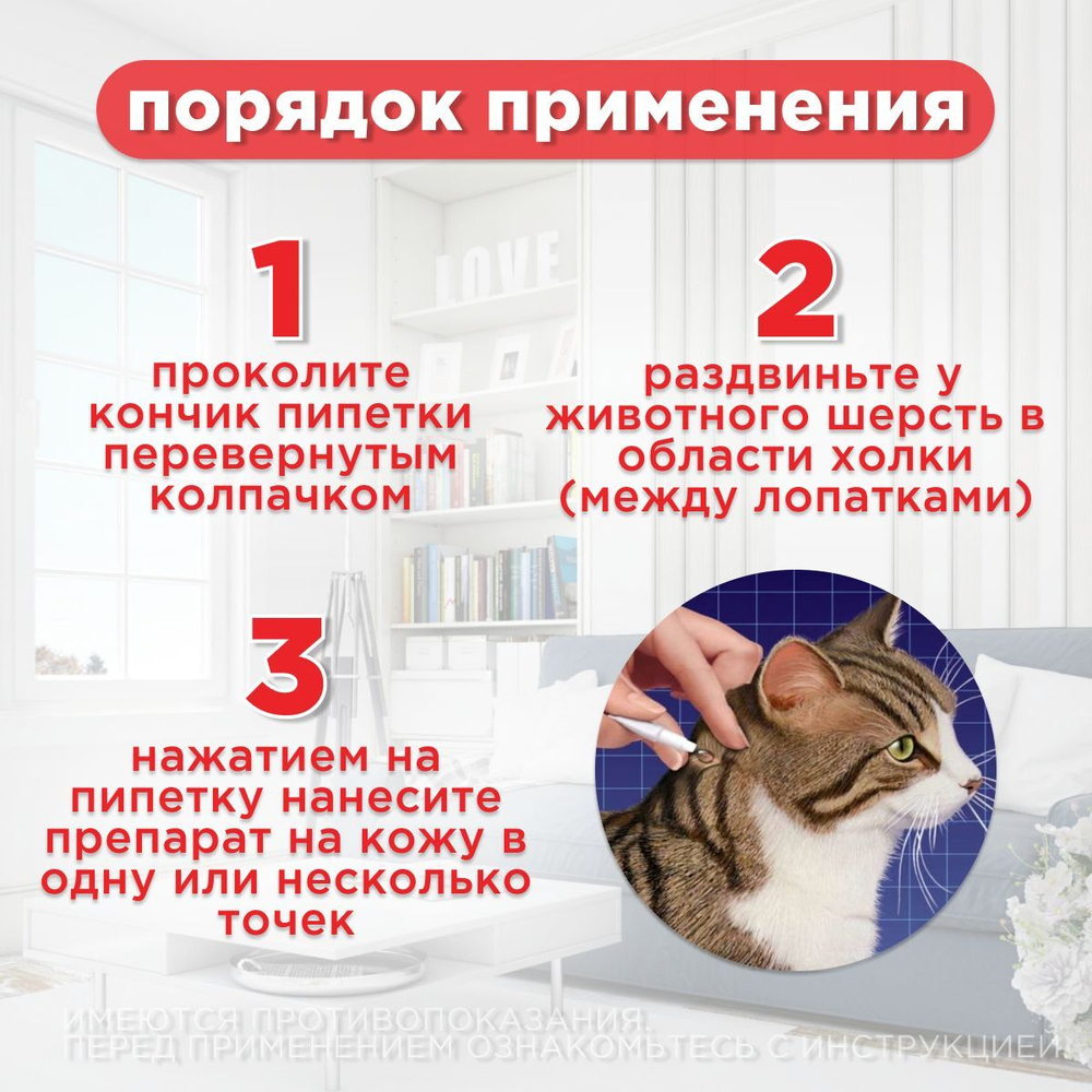 Капли на холку от клещей, блох и гельминтов для кошек от 1-4 кг Инсектал комбо К (Neoterica), 1 пипетка Фипронил/Моксидектин