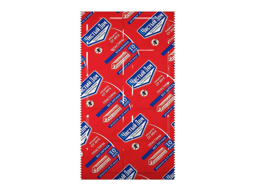 Пластины от мух Чистый дом без запаха  (200шт/кор)