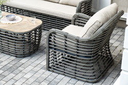 "Ницца" лаунж-зона из искусственного ротанга, цвет бронзовый