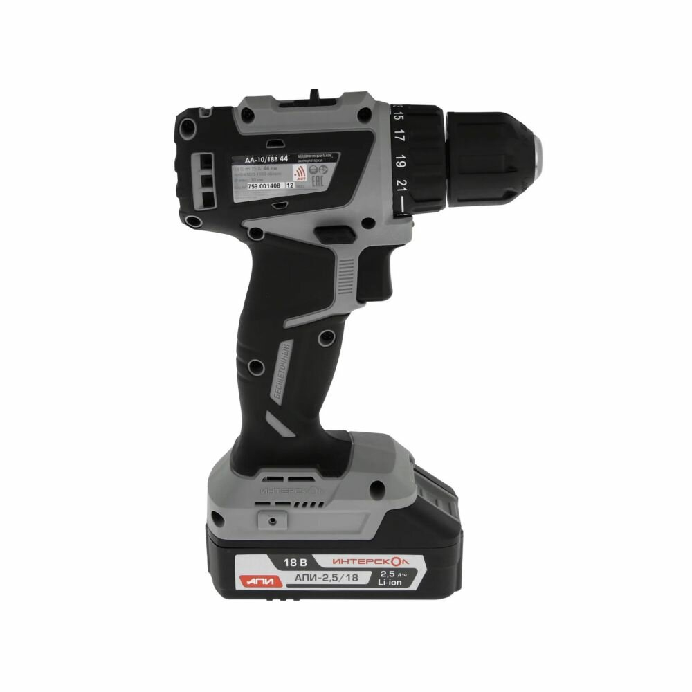Аккумуляторная дрель-шуруповерт минимакс Интерскол ДA-10/18В 759.2.2.45