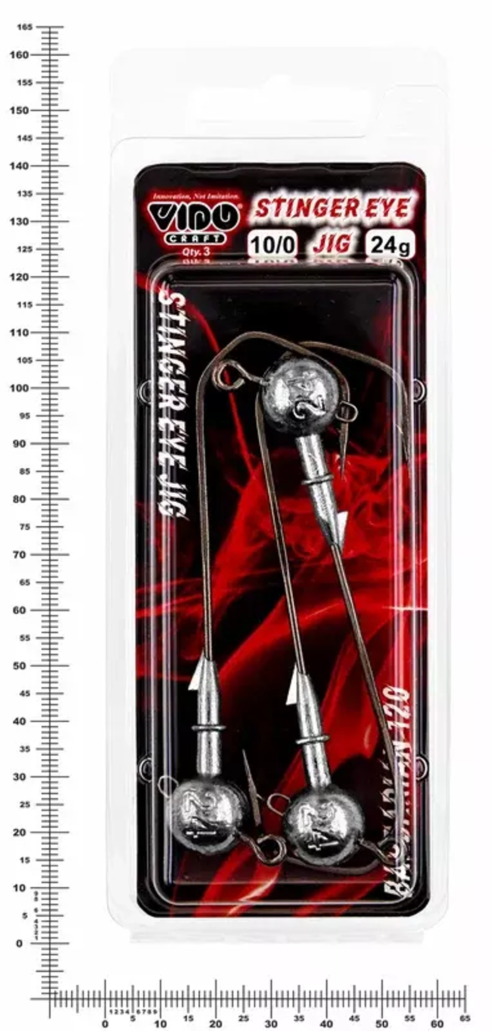 Джиг некрашеный Stinger Eye Jig, крючок Vido Craft VD-079 10/0 (3шт/уп)