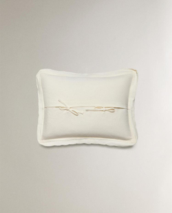 ZARA HOME ДЕТСКАЯ НАВОЛОЧКА С ПРИНТОМ, ЖЕЛТОВАТО-БЕЛЫЙ