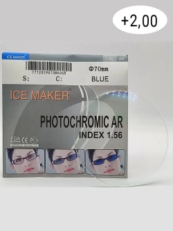 Линза для очков стигматич. 1шт  ICE MAKER +2.00 d 70 ind 1.5
