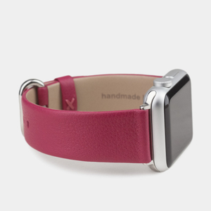 Ремешок для Apple Watch 44/45/46 mm из кожи теленка,  цвета малины