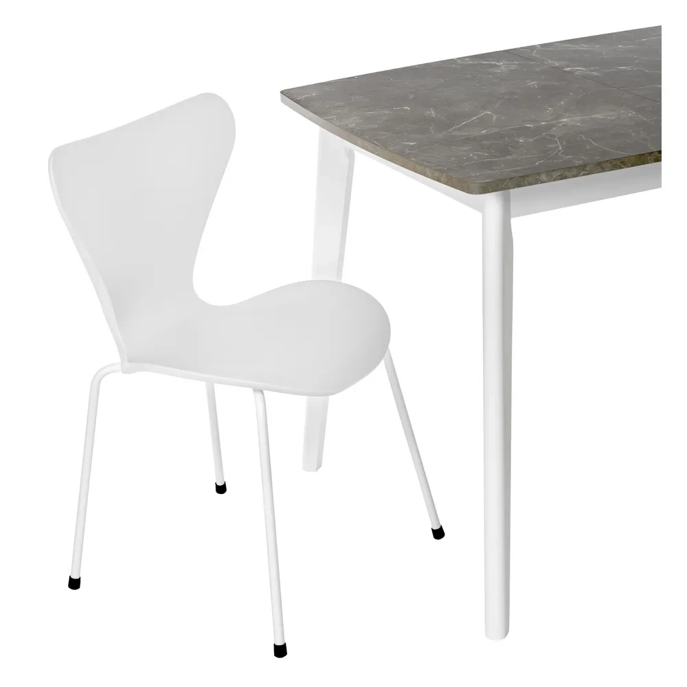 Комплект из 4-х стульев Bradex Home Seven Style белый с белыми ножками