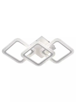 Люстра потолочная светодиодная с пультом ДУ Rivoli белая 78 Вт 3035K-6198К, светильник на кухню, в детскую, в спальню