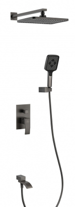 44165-Q Смеситель встраиваемый для душа с 3-функ. (ГРАФИТ) GANZER (6/1шт)