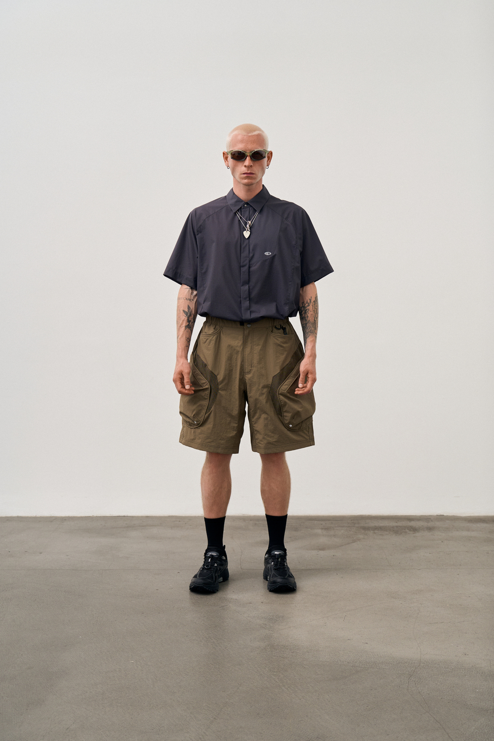 Шорты Nothomme Blue Ridge Patchwork Shorts "Olive Green"