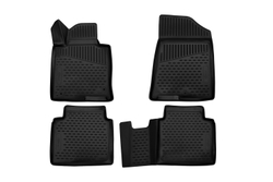 Коврики Optimum, 3D в салон HYUNDAI Sonata 09/2017- , сед., 4 шт. (повышенная износостойкость, полиуретан, чёрные) Format.FORMAT.3D2066210