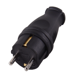 Вилка прямая с/з, каучук IP44 16А 250В Вихрь