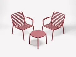 Журнальный столик Doga Ø50 см марсала