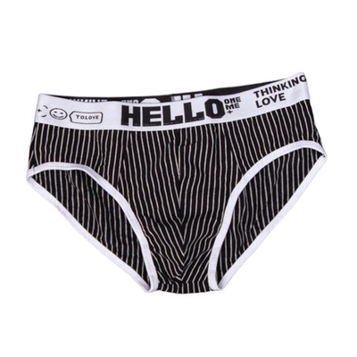 Набор из 4 мужских трусов-брифов в тонкую полоску (Размер: XL) (Цвет: разноцветный)