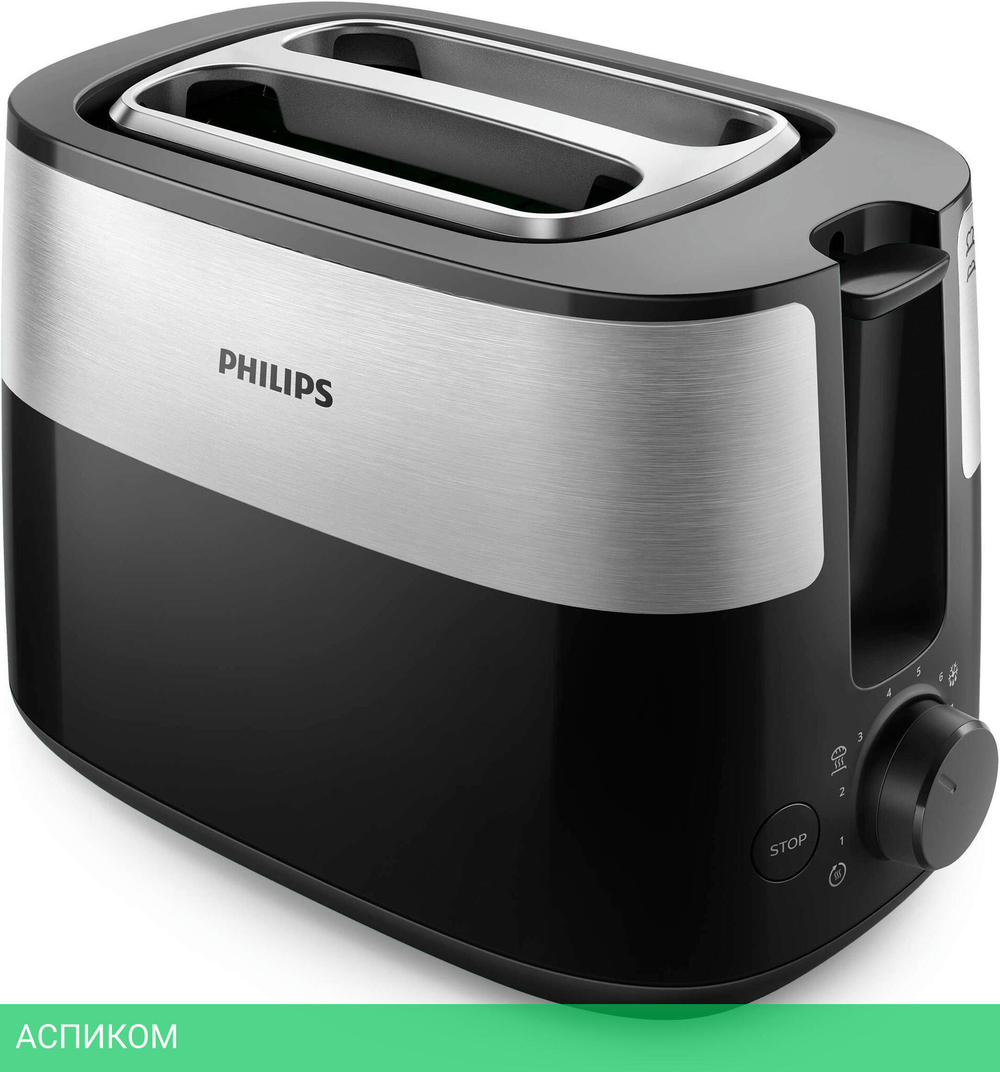 Тостер Philips HD2516 черный/стальной