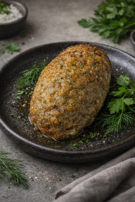 Рулет куриный рубленный жаренный