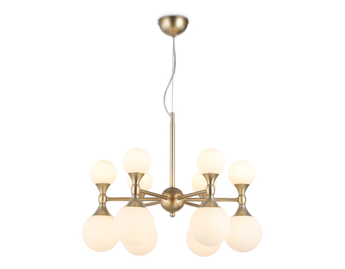 Светильник подвесной LH51050/12 GD/FR золото/белый матовый G9*12 max 28W D550*450