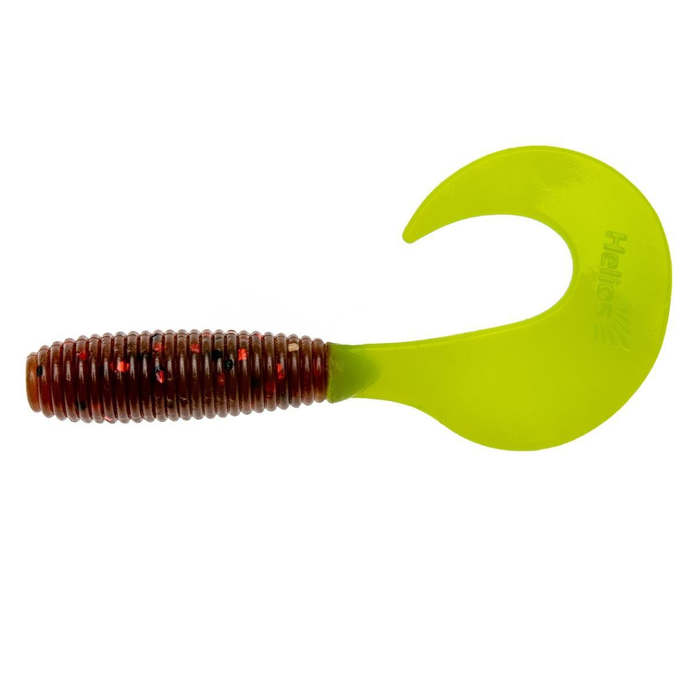 Твистер Credo 3,35"/8,5 см Rusty Gold & Lime 7шт. (HS-11-017) Helios