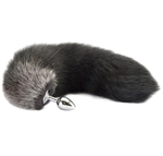 Анальная втулка Sitabella с темно-серым хвостом 6,5 см