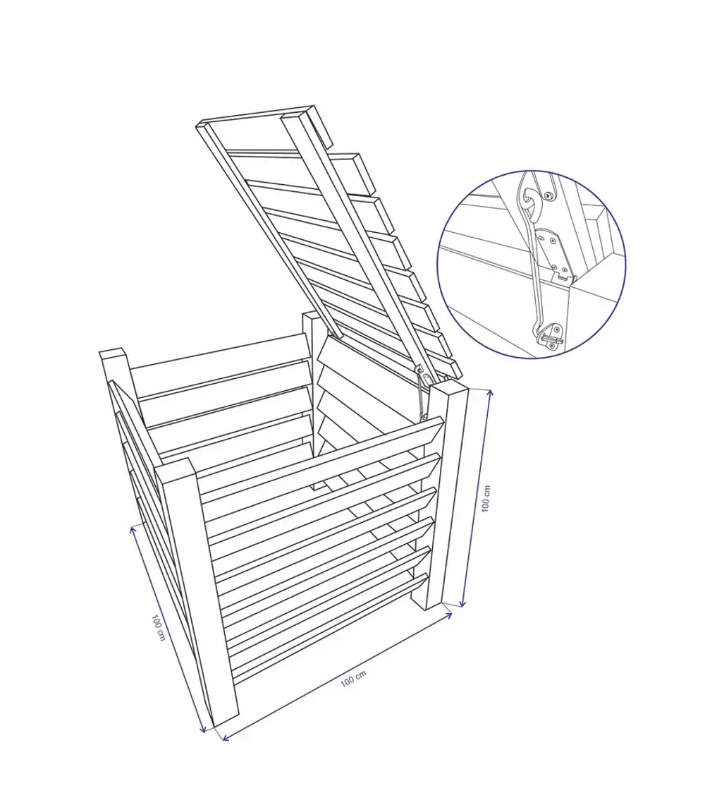 Компостер Compobox CB-1001, 600 л, дерево