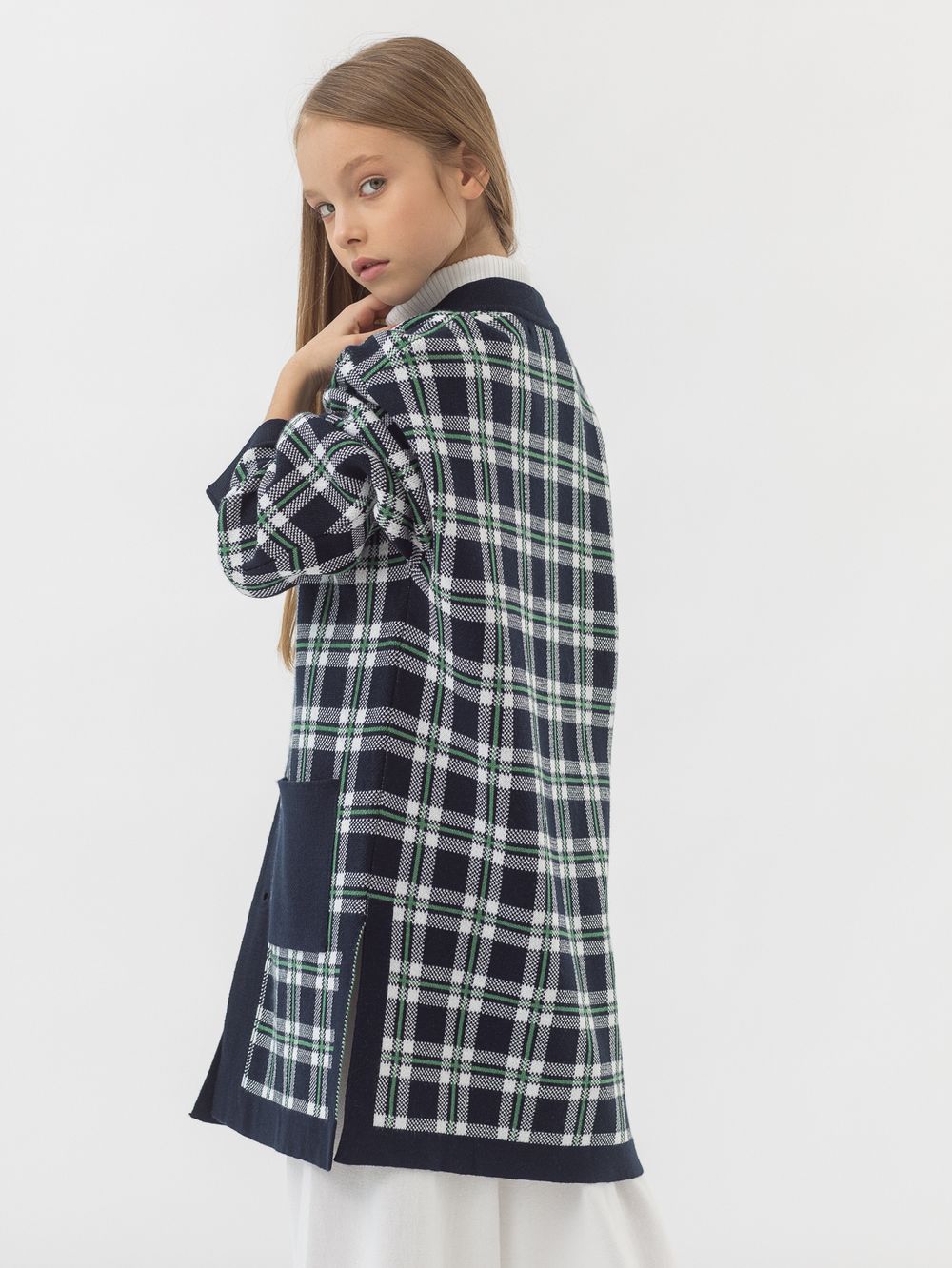 Кардиган синий для девочки арт. AT922