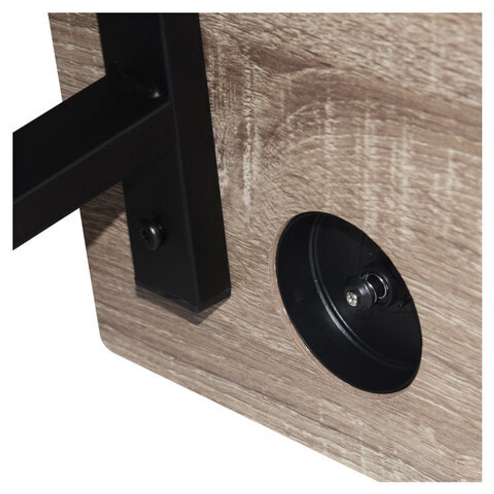 Стол на металлокаркасе BRABIX "LOFT CD-006", 1200х500х730 мм, 2 полки, цвет дуб антик, 641225