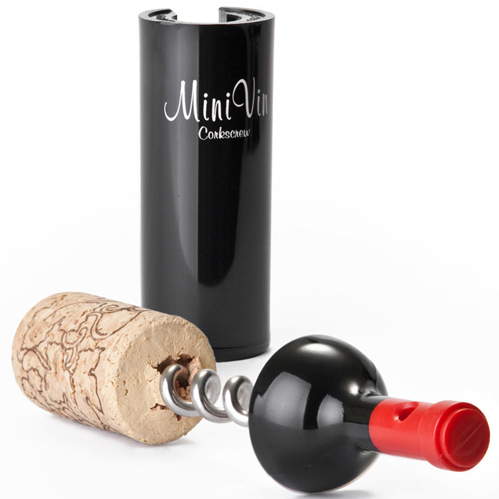 Штопор для бутылок черный mini vin
