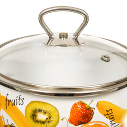 Кастрюля сталь, эмал, 2 л, с крыш, Vitross, Fruits, 1SC165S/1SA185S, индукц