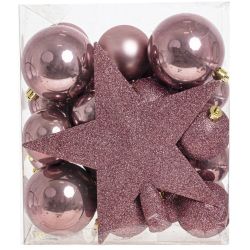 GAEM Набор из 30шт Украшение новогоднее "Шары и звезда", D5/6/8/20 см, L21 W13 H25 см