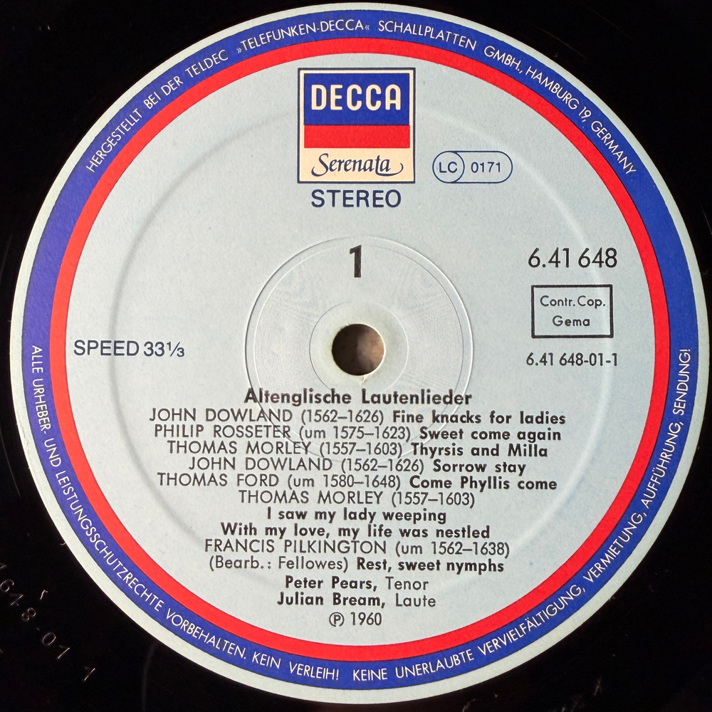 Лютневые Песни (Германия 1982г.)Т