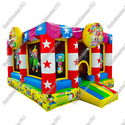 Детский надувной батут "Шатёр цирка" 4*4*2,8 м