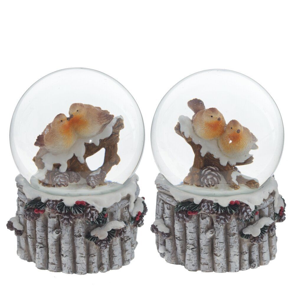 GAEM Фигурка декор в стекл шаре "Птички", D6 см, L7 W7 H9 см, 2в.