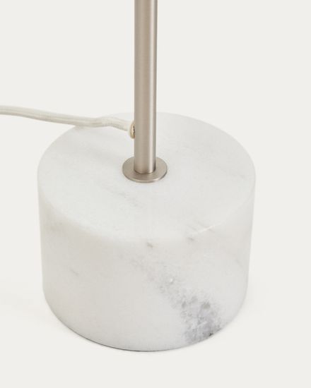 Торшер Lynor из матового металла с основанием из белого мрамора