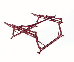 Двойной минитрамп складной - открытая рама (плоскоовальный профиль) - соревновательная прошитая сетка