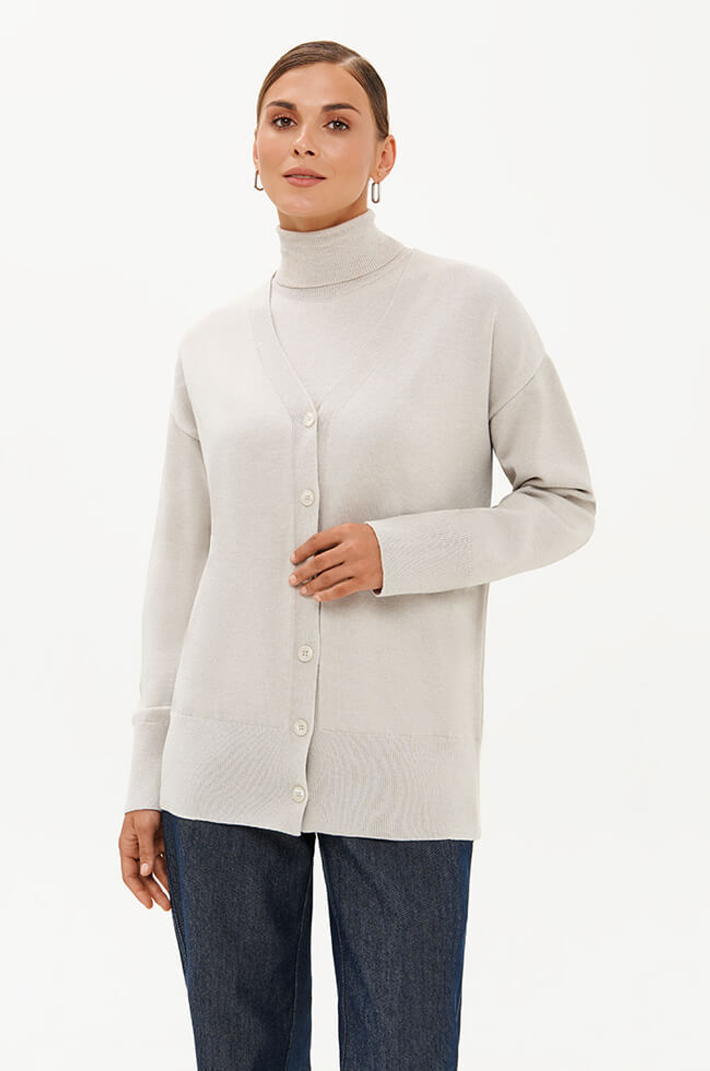 1956 Кардиган женский (жемчужный)