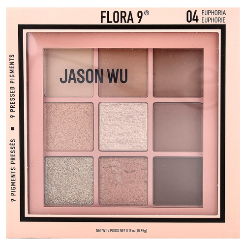 Jason Wu, Flora 9®, 9 прессованных пигментов, оттенок 04 Euphoria, 5,85 г (0,19 унции)