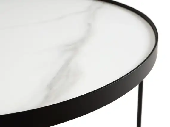 Журнальный столик Driade Ø50х38 см, белая керамика