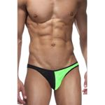 Мужские трусы слипы черно-зеленые Cosmos Colors RS10BBG