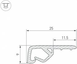 Профиль для контурной подсветки натяжного потолка Arlight  039517