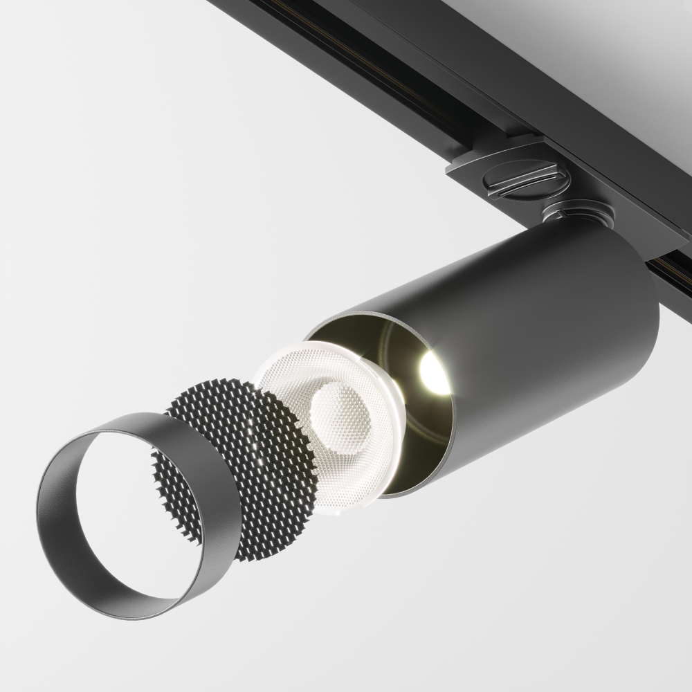Трековый однофазный светодиодный светильник диммируемый Maytoni Unity Focus LED TR021-1-12B3K-W-D-B