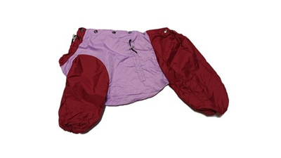 Комбинезон, утепленный байкой 27 девочка (обхват груди 55 - 61) светло сиреневый - бордовый