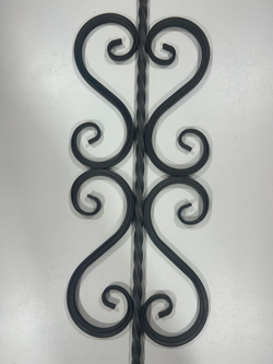 Кованый элемент Волюта 330x130мм профильная труба 15х15мм